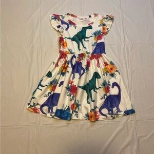 PatPat Dinosaur Flower Toddler Dress